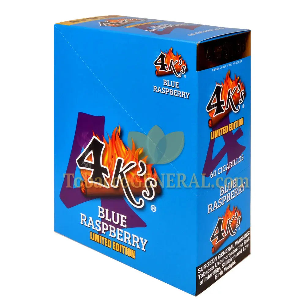 4 Kings Cigarillos 15 Packs of 4 Pre-Priced 1.39 Blue Raspberry