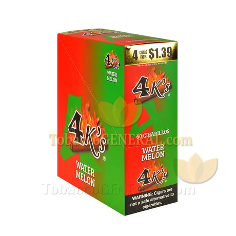4 Kings Cigarillos 15 Packs of 4 Pre-Priced 1.39 Watermelon