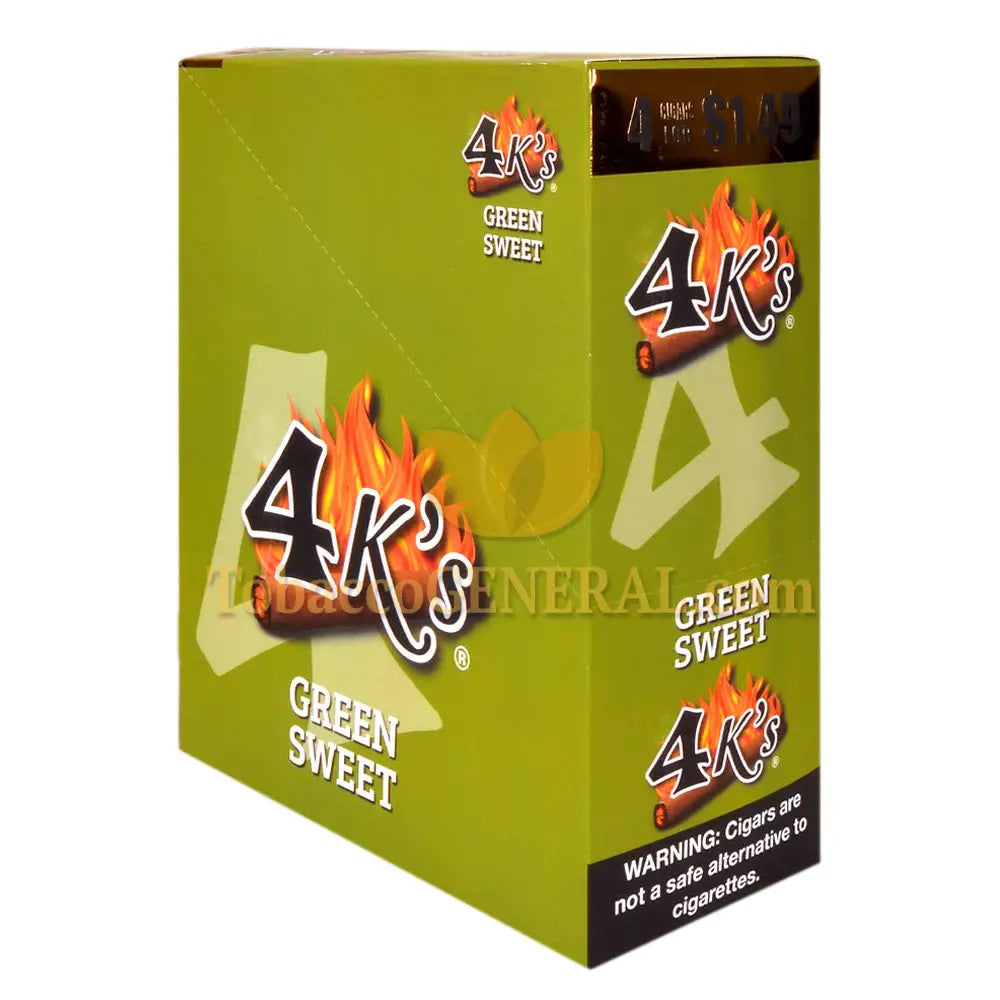 4 Kings Cigarillos 15 Packs of 4 Pre-Priced 1.49 Green Sweet