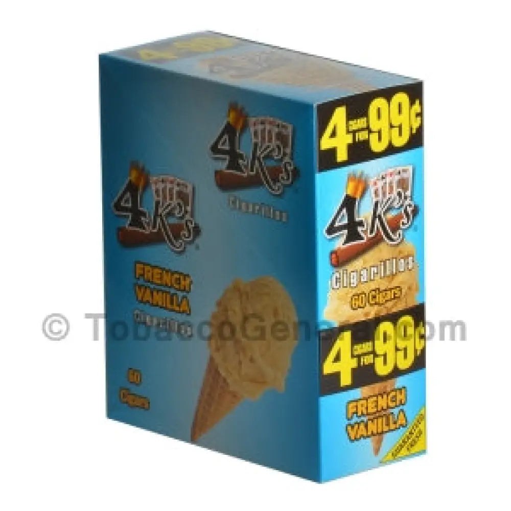 4 Kings Cigarillos 15 Packs of 4 Vanilla