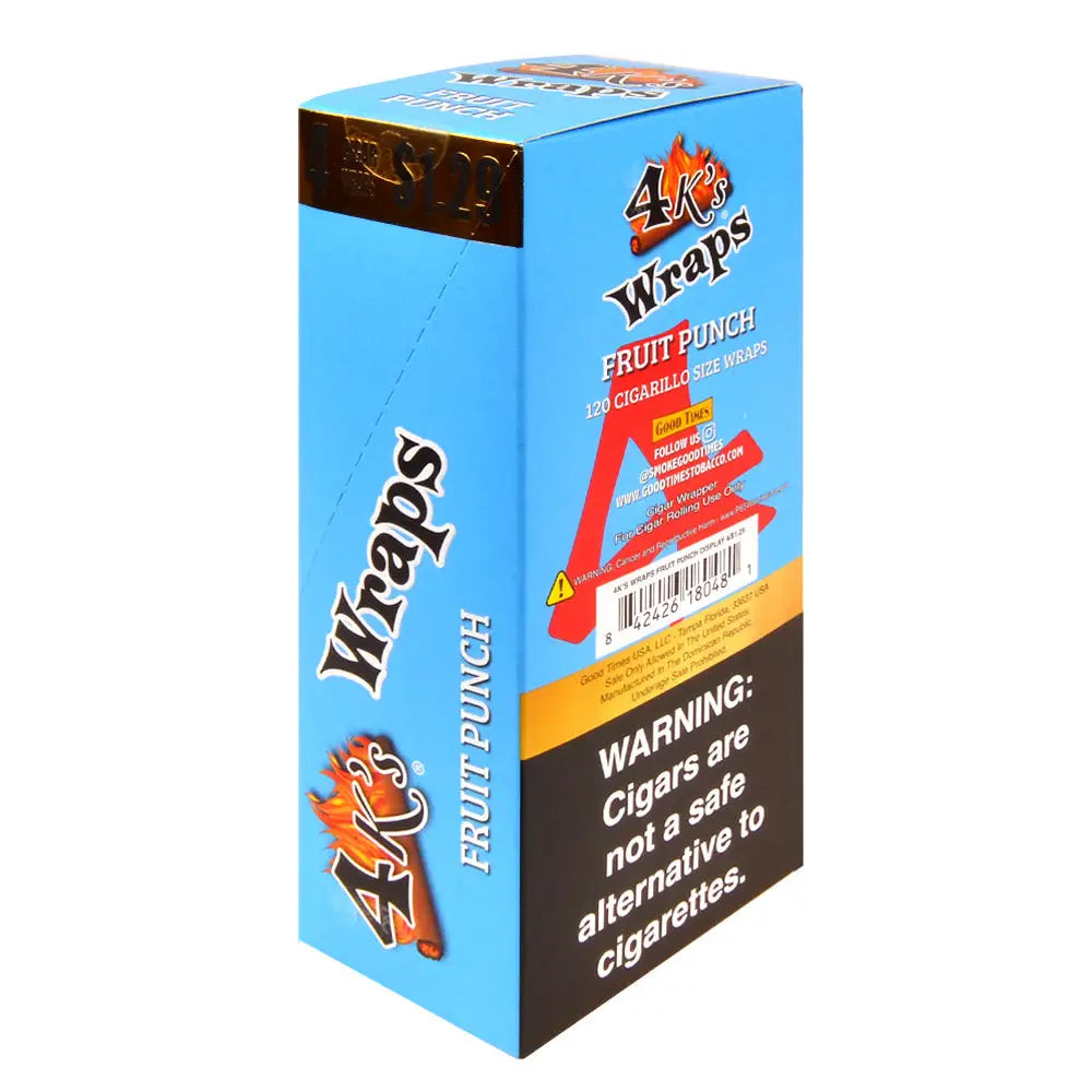 4 Kings Fruit Punch Wraps $1.29 Pre-Priced 30 Pouches of 4