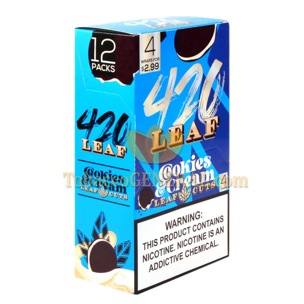 420 Leaf Wraps Cookies & Cream 12x4 Pre-Priced $2.99