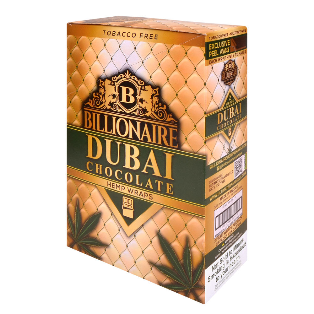 Billionaire Hemp Wraps Dubai Chocolate 25 Packs of 2