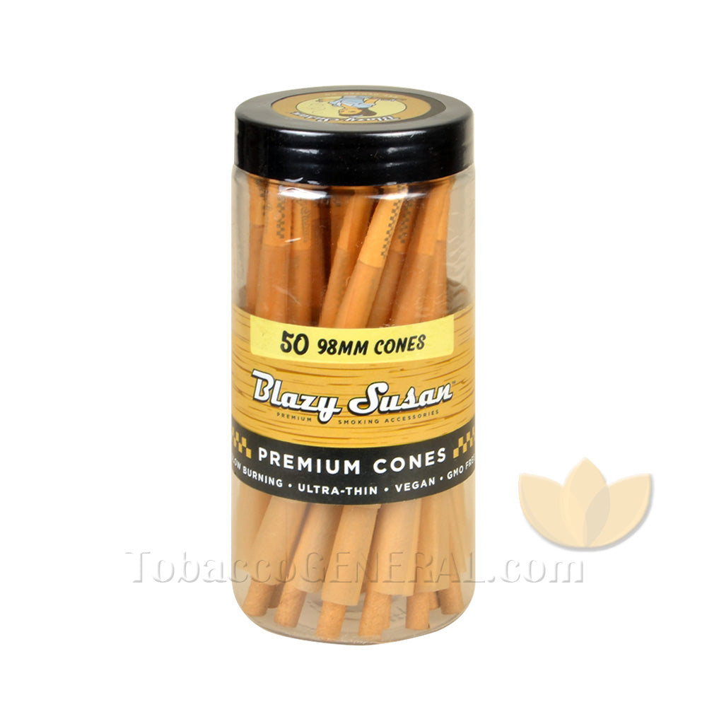 Blazy Susan Unbleached Cones 98 mm Jar of 50