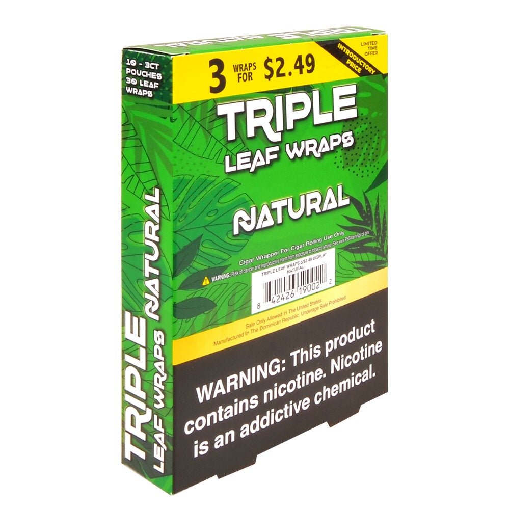 Good Time Natural Triple Leaf Wraps 3x$2.49