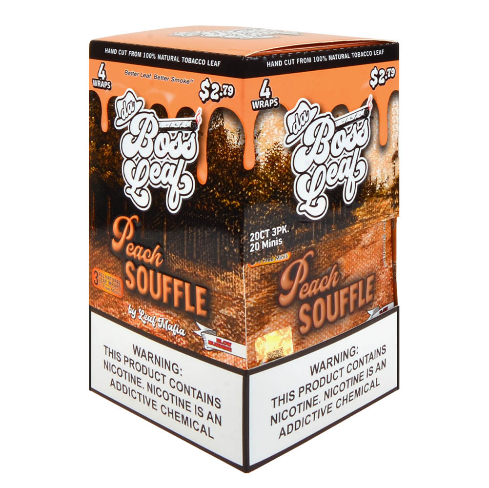 Da Boss Peach Souffle Leaf Wraps 20 packs of 4, $2.79 pre-price