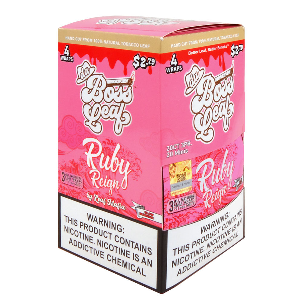 Da Boss Ruby Reign Leaf Wraps 20 packs of 4, $2.79 pre-price
