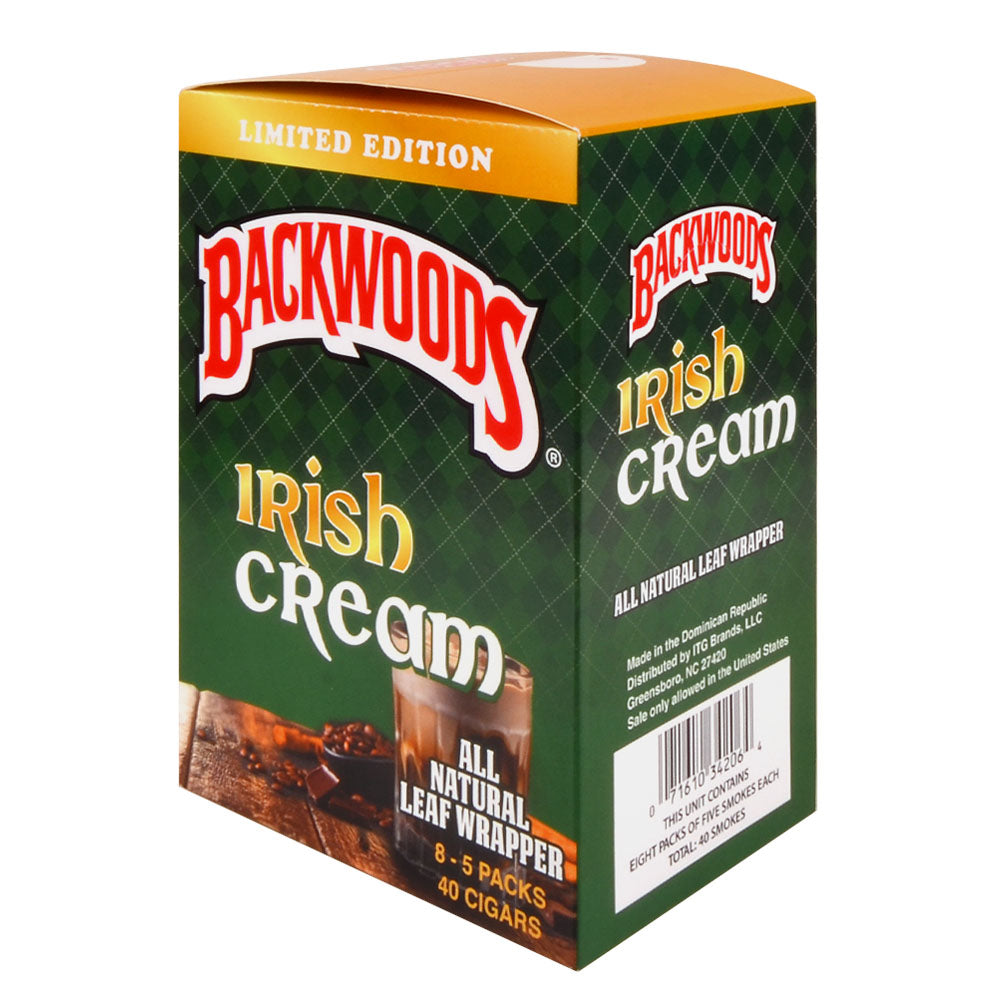 Backwoods Irish Cream Cigars 8 Packs of 5