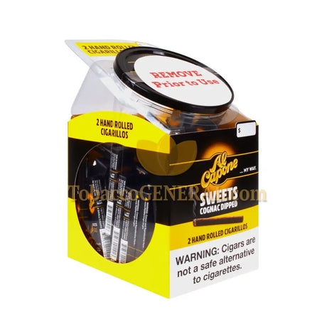 Al Capone Jar Sweet Cognac Cigarillos 60 Packs of 2