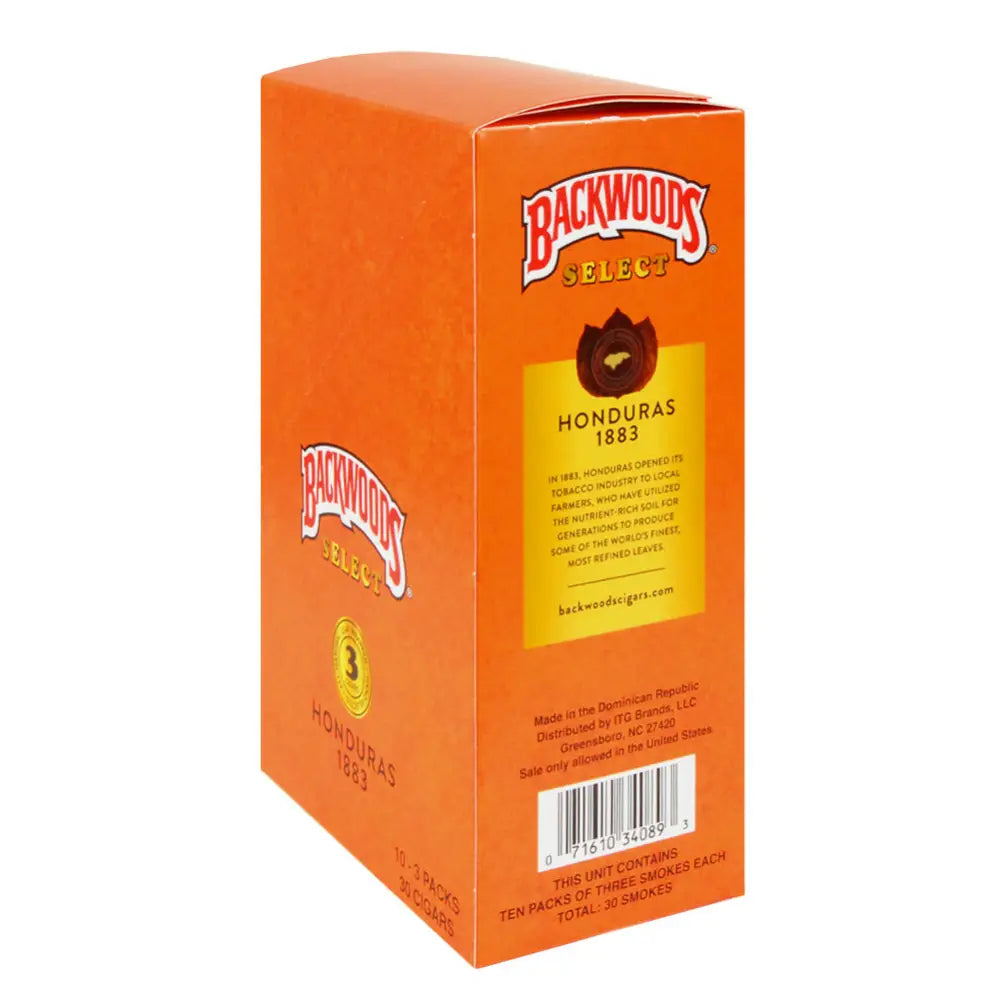 Backwoods Select Honduras 1883 cigars 10 packs of 3