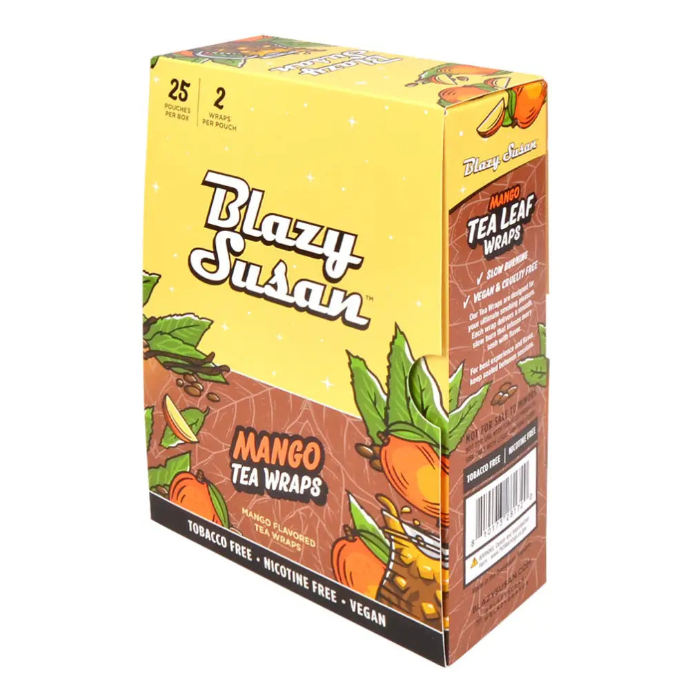 Blazy Susan Mango Tea Wraps 25 Pouches of 2