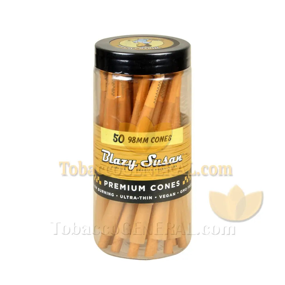 Blazy Susan Unbleached Cones 98 mm Jar of 50