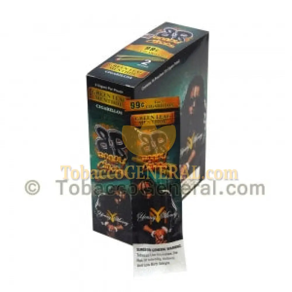 Bogey Cigars Green Leaf Menthol Cigarillos (30 Cigars) 15 Packs of 2