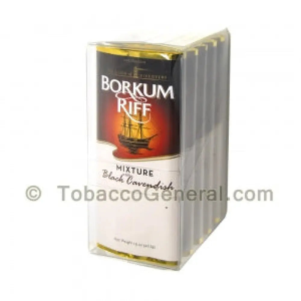 Borkum Riff Black Cavendish Pipe Tobacco 5 Pockets of 1.5 oz.