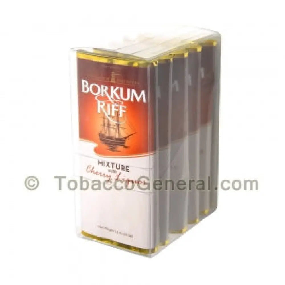 Borkum Riff Cherry Liqueur Pipe Tobacco 5 Pockets of 1.5 oz.