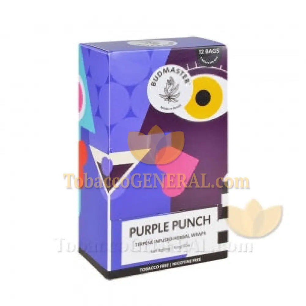Budmaster Terpene Infused Herbal Wraps Purple Punch 12 Bags of 5