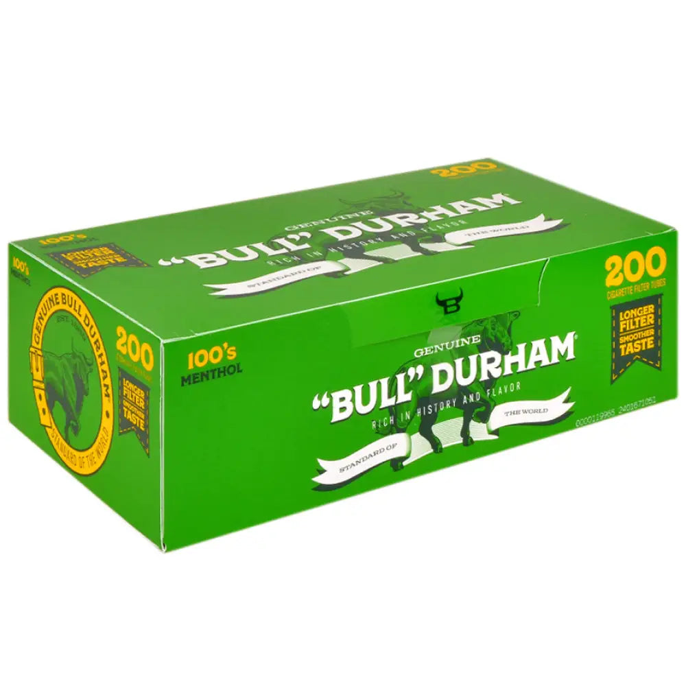 Bull Durham Filter Tubes 100 mm Menthol 5 Cartons of 200