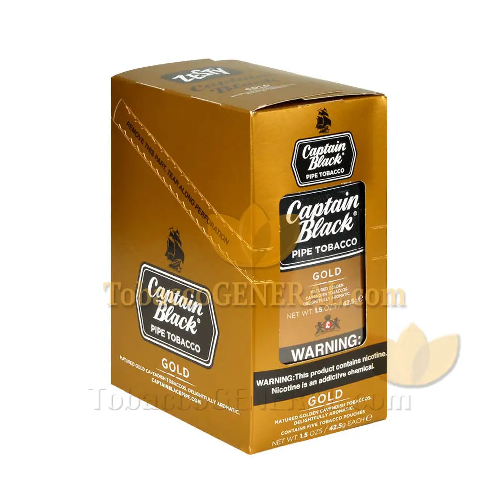Captain Black Gold Pipe Tobacco 5 Pouches of 1.5 oz.
