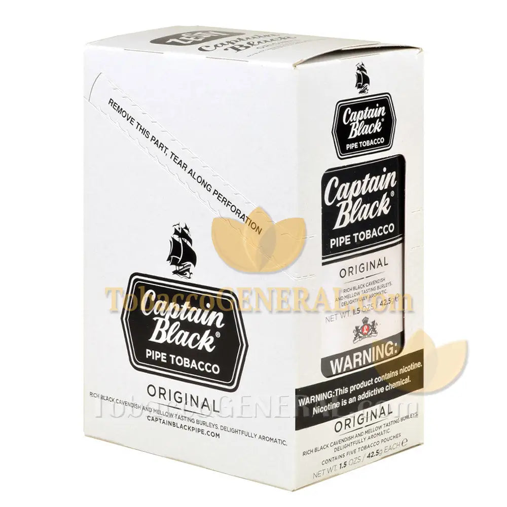 Captain Black Regular Pipe Tobacco 5 Pouches of 1.5 oz.