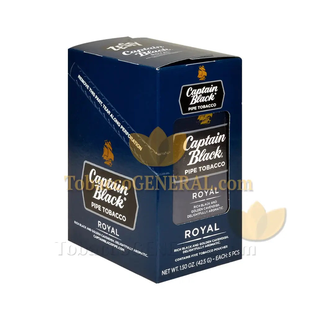 Captain Black Royal Pipe Tobacco 5 Pouches of 1.5 oz.