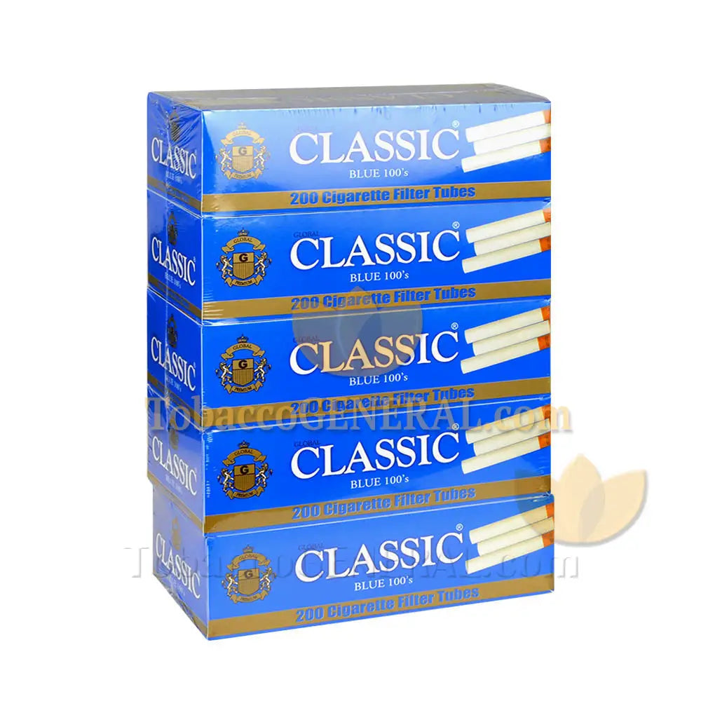 Classic Filter Tubes 100 mm Blue (Light) 5 Cartons of 200
