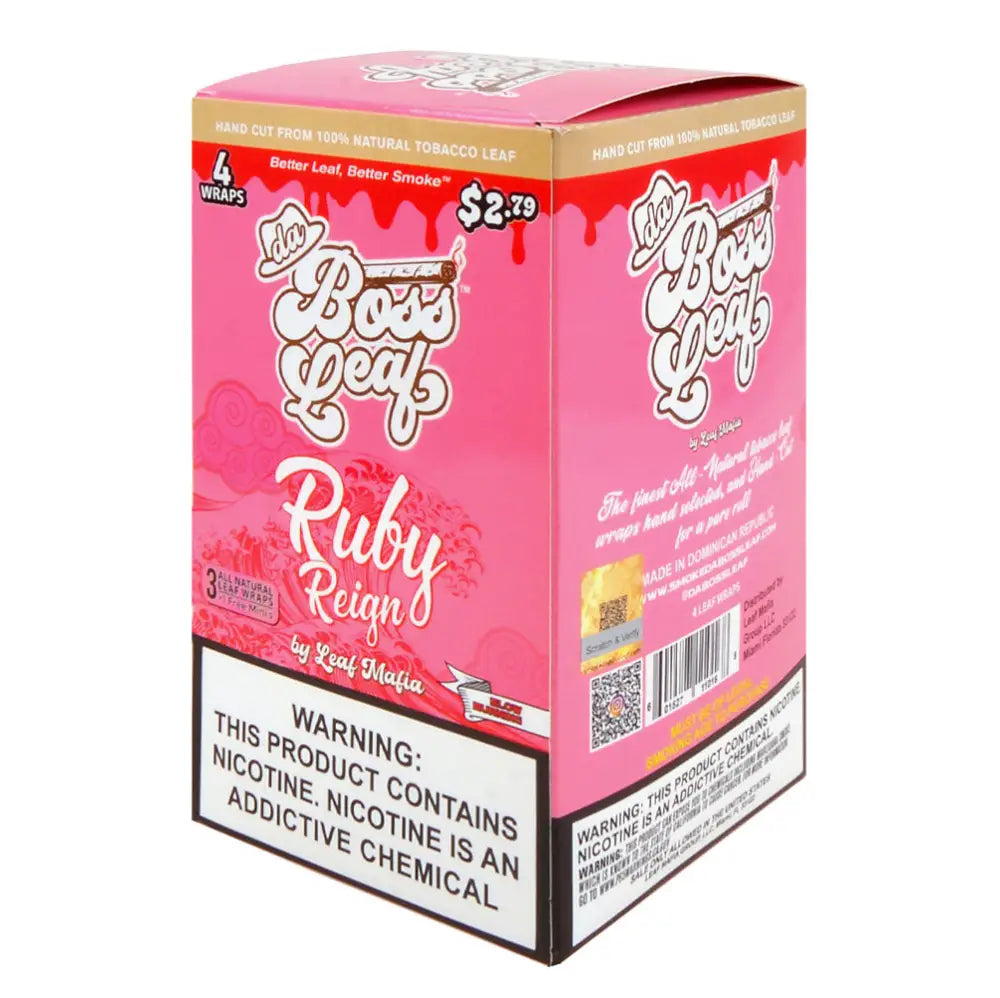 Da Boss Ruby Reign Leaf Wraps 20 packs of 4 $2.79 pre-price