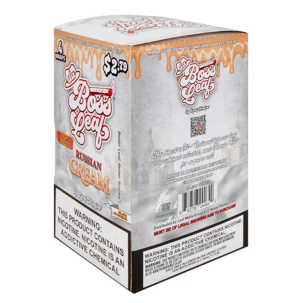 Da Boss Russian Cream Leaf Wraps 20 packs of 4 $2.79 pre-price