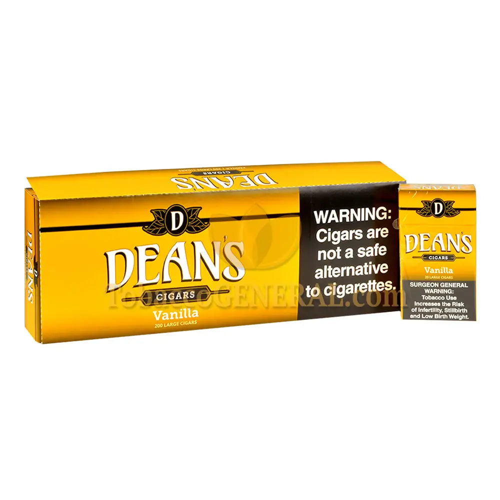 Deans Vanilla Filtered Cigars 10 Packs of 20