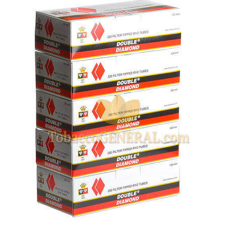 Double Diamond Filter Tubes 100 mm Full Flavor 5 Cartons of 200 1