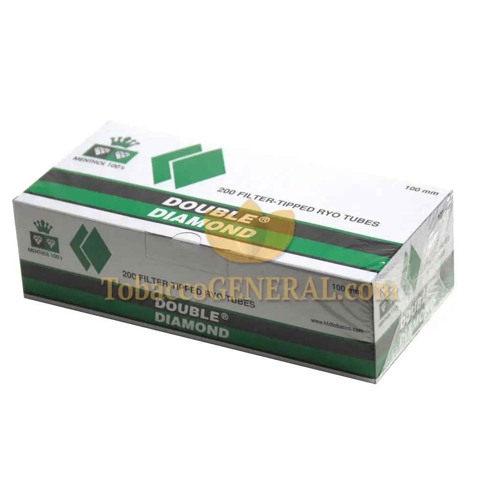 Double Diamond Filter Tubes 100 mm Menthol 5 Cartons of 200 1