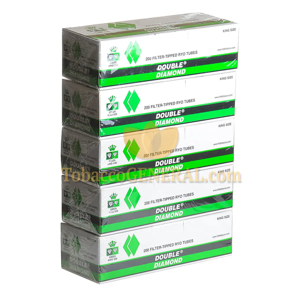 Double Diamond Filter Tubes King Size Menthol 5 Cartons of 200 1