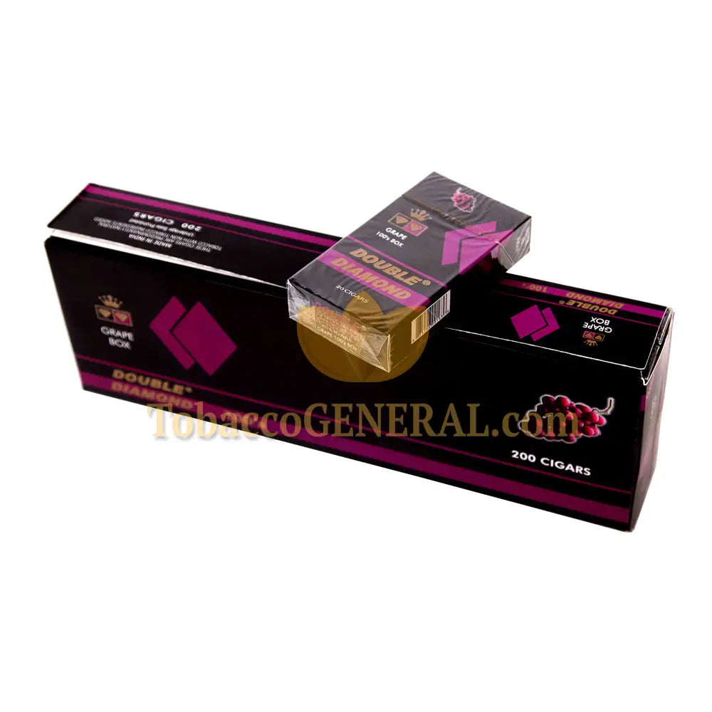 Double Diamond Grape Filtered Cigars 10 Packs of 20 1