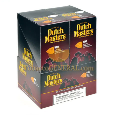 Dutch Masters Cigarillos Wine 20 Pouches of 3 1