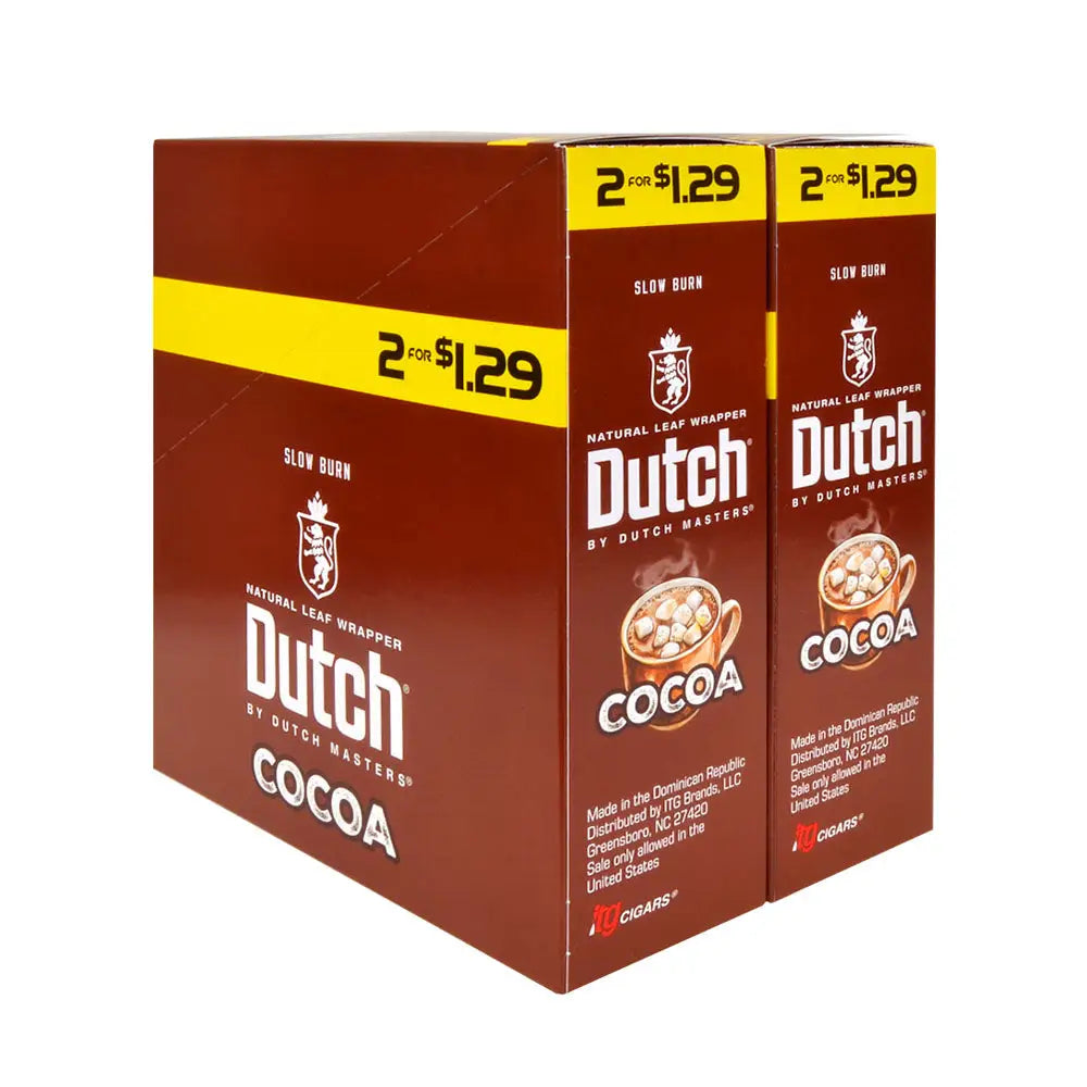 Dutch Masters Foil Cocoa 1.29 Pre-Priced Cigarillos 30 Packs of 2