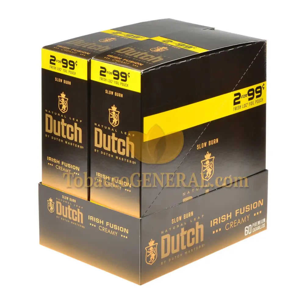 Dutch Masters Foil Fresh Irish Fusion 99 Cent Cent Cigarillos 30 Packs of 2 1