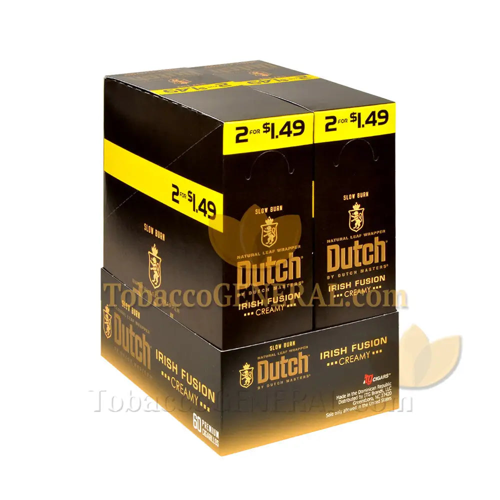 Dutch Masters Foil Irish Fusion (Creamy) 1.49 Pre-Priced Cigarillos 30 Packs of 2