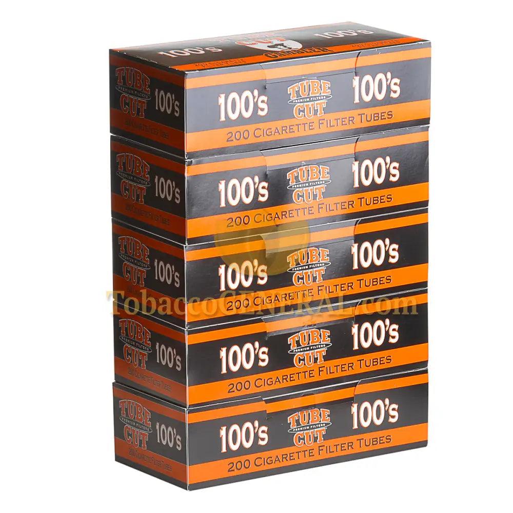 Gambler Tube Cut Filter Tubes 100 mm Full Flavor 5 Cartons of 200 1