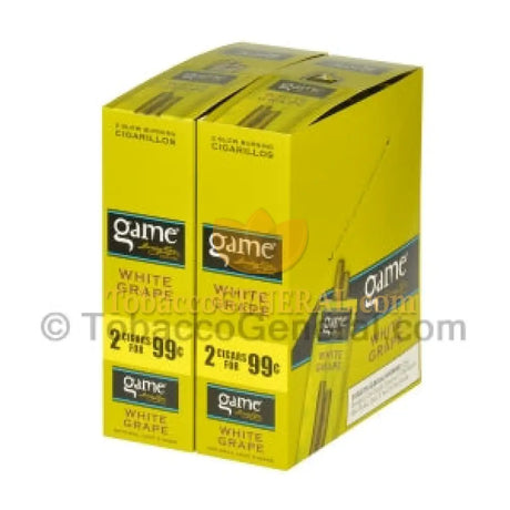 Game Cigarillos Foil 2 for 99 Cents 30 Packs of 2 Cigars White Grape