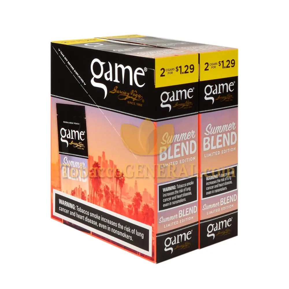 Game Cigarillos Foil Summer Blend 2 for 1.29 Pre-Priced 30 Packs of 2