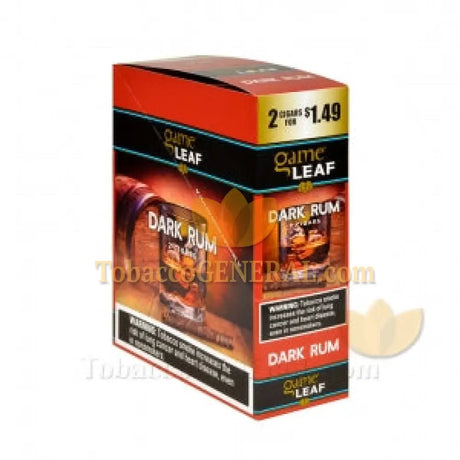 Game Leaf Cigarillos 1.49 Pre-Priced 15 Packs of 2 Dark Rum
