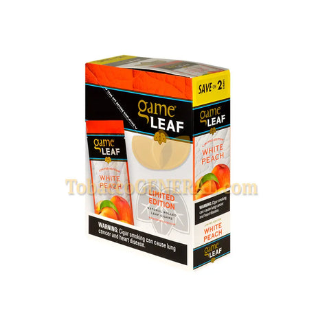 Game Leaf Cigarillos 15 Packs of 2 White Peach