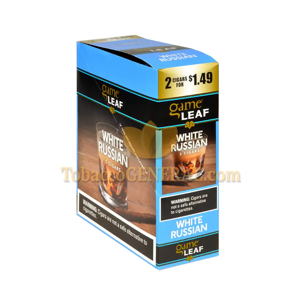 Game Leaf Cigarillos 2 for 1.49 15 Packs of 2 White Russian
