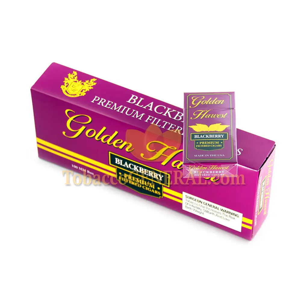 Golden Harvest Filtered Cigars Blackberry 10 Packs of 20 1