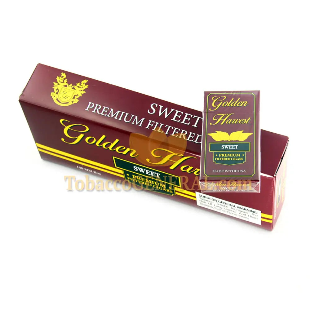 Golden Harvest Filtered Cigars Sweet 10 Packs of 20 1