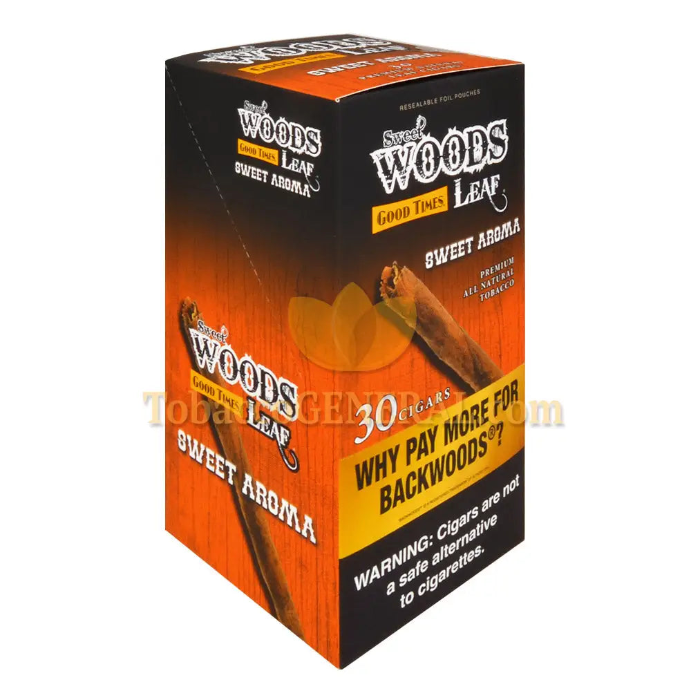Good Times 6 packs of 5 Sweet Woods Leaf Sweet Aroma Cigarillos