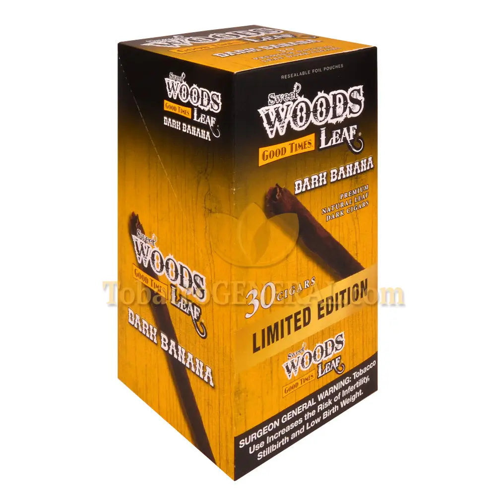 Good Times 6 packs of 5 Sweet Woods Leaf Dark Banana Cigarillos