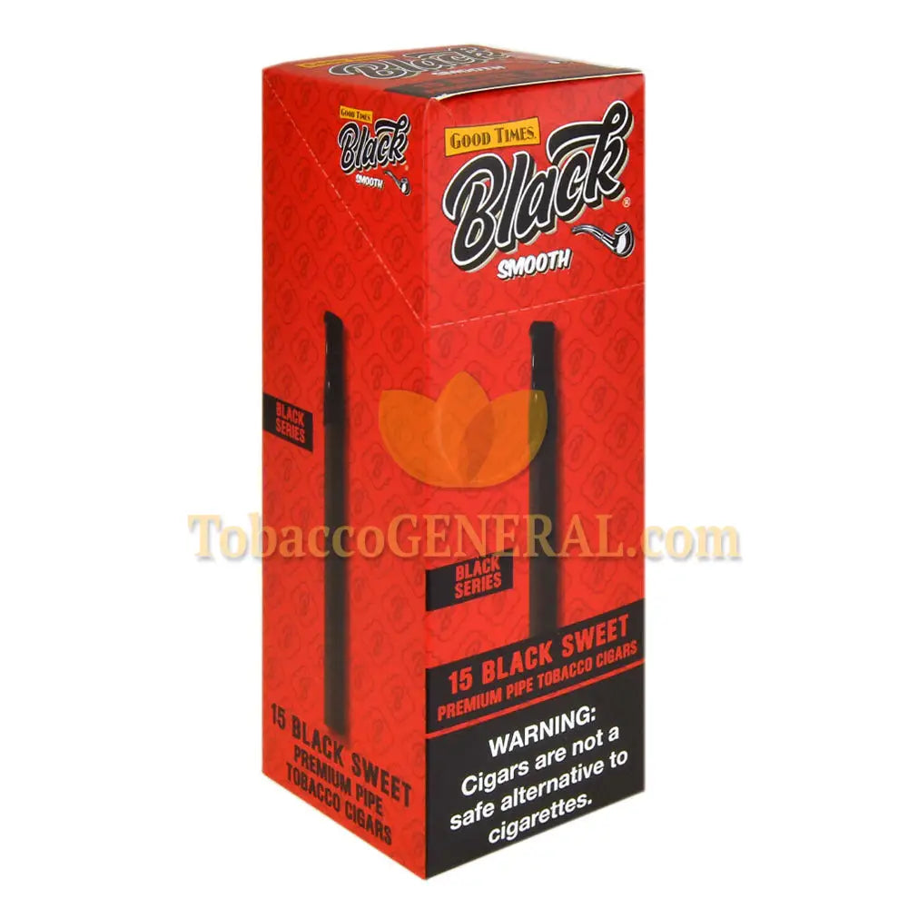 Good Times Black Smooth Cigarillos Black Sweet Pack of 15