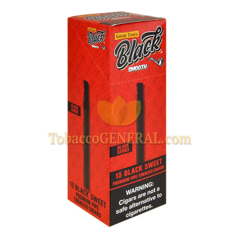 Good Times Black Smooth Cigarillos Black Sweet Pack of 15