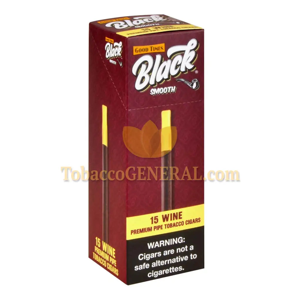 Good Times Black Smooth Cigarillos Wine Pack of 15