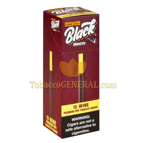 Good Times Black Smooth Cigarillos Wine Pack of 15
